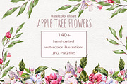 Apple tree flowers watercolor set, a Decorative Illustration by Lidia's watercolor world (Thumbnail 1 of 9)