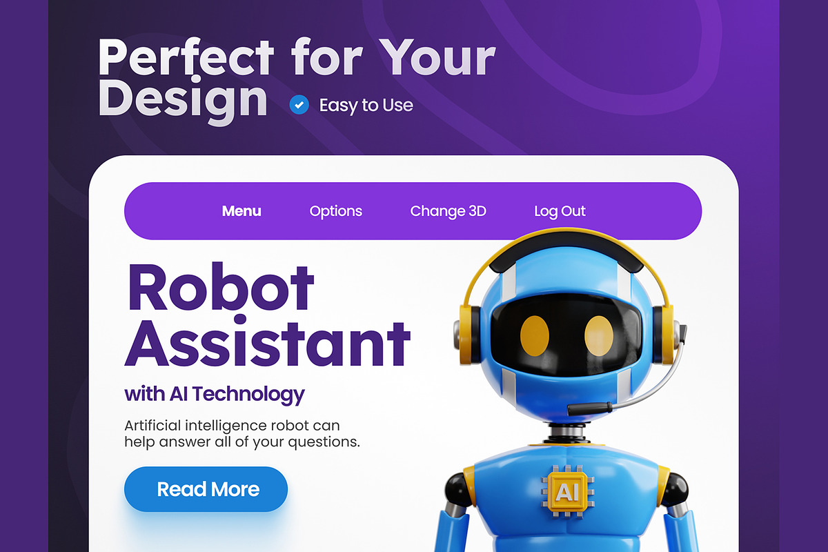 Artificial Intelligence 3D Icons, an Object 3D Model by Rakata Studio (Photo 4 of 7)