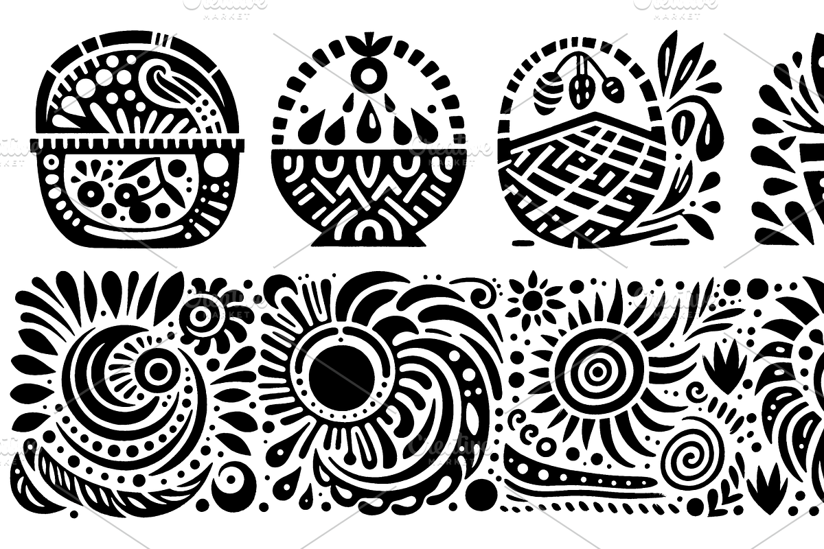 Vintage Fruits Folk Art, a Decorative Illustration by devastd (Photo 24 of 27)