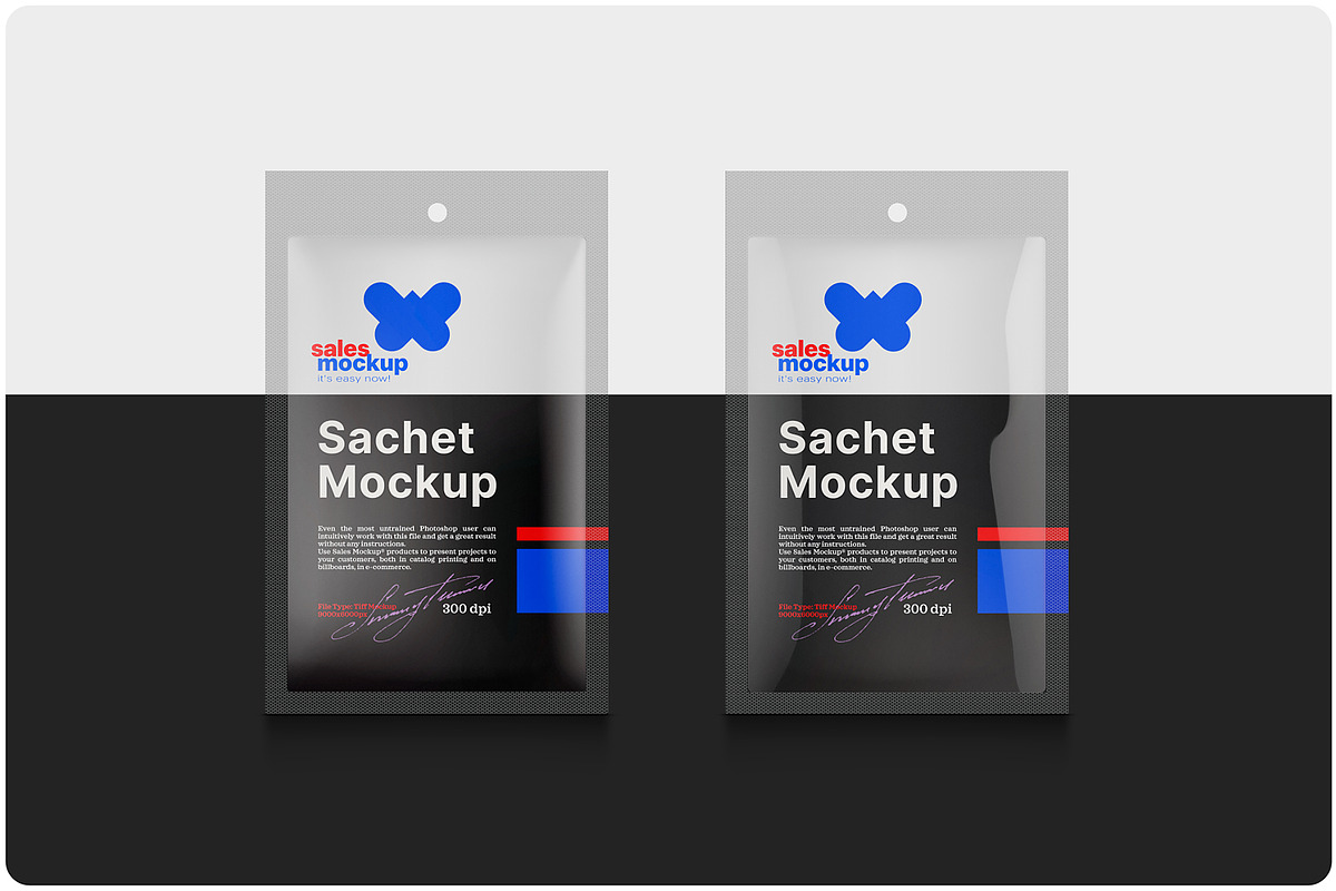 Transparent Sachet Mockup, a Packaging Mockup by Reformer Mockup (Photo 3 of 5)