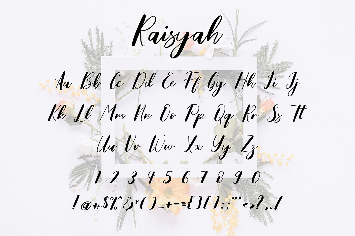Raisyah Calligraphy Script Font, a Script Font by Giant Design (Photo 10 of 10)