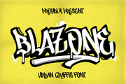 Blazone – Graffiti Font, a Handwritten Font by MJB Letters (Thumbnail 1 of 10)