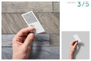 5 Handheld Business Card Mockups, a Print Template by h3design (Thumbnail 5 of 7)