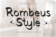 Rombeus Style – Modern Handwriting, a Handwritten Font by KiddoGlyphs Studio (Thumbnail 1 of 5)