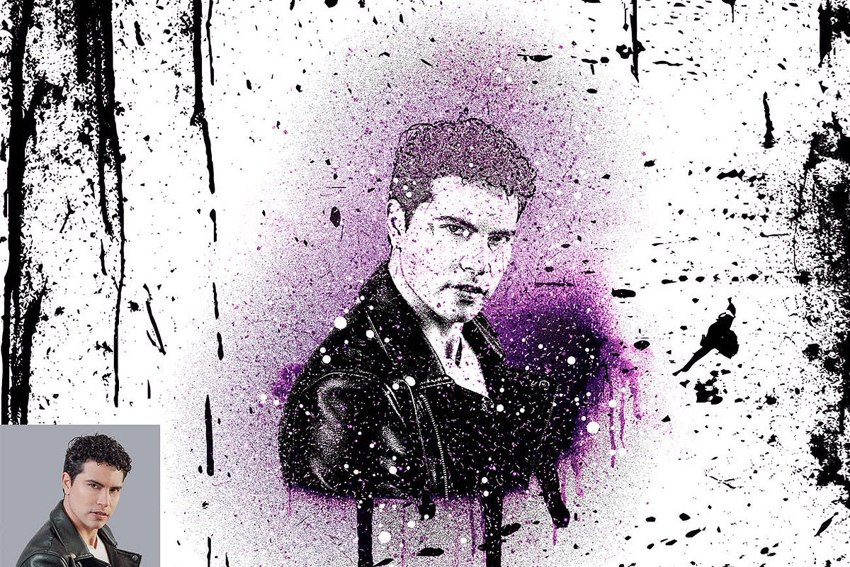 Grunge Spray Paint Photoshop Action, a Brushes & More by Studio Retouch (Photo 9 of 11)