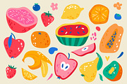 Fruits | Clipart + patterns, a Food Illustration by katieromanoff_art (Thumbnail 2 of 15)