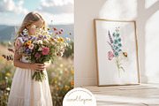 Watercolor Botanical Wildflowers Set, a Decorative Illustration by Carol Lozove (Thumbnail 11 of 36)
