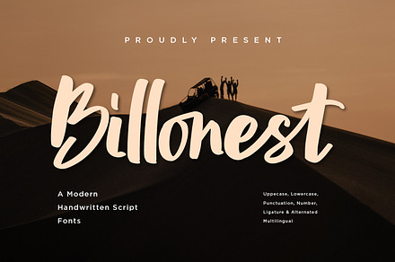Billonest - Modern Script fonts