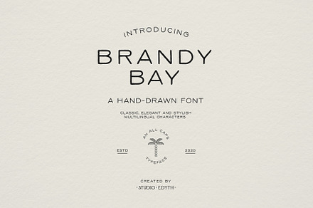 Brandy Bay - A hand drawn font, a Sans Serif Font by Studio Edyth