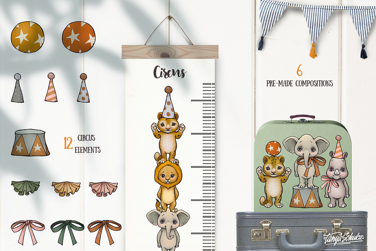 Circus animals, an Animal Illustration by TanyaSchuka (Photo 4 of 5)