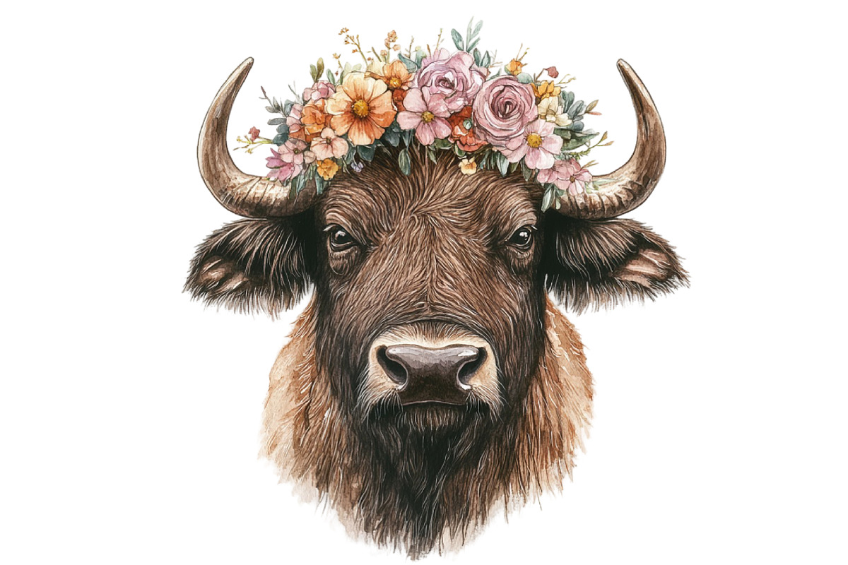 Funny Buffalo Clipart, an Illustration by Designking (Photo 4 of 4)