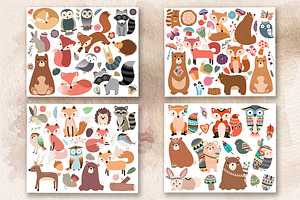 110 Pc Huge Woodland Clipart Set