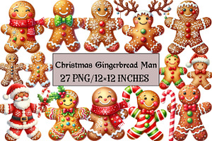 Christmas Gingerbread Man, an Illustration by Design Market