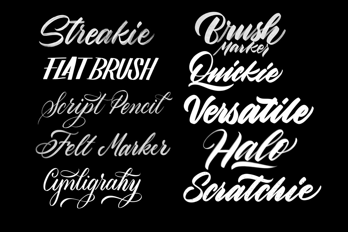 Procreate Lettering Brush Pack 1, a Brush Add-On by Cynlop Ink (Photo 4 of 10)