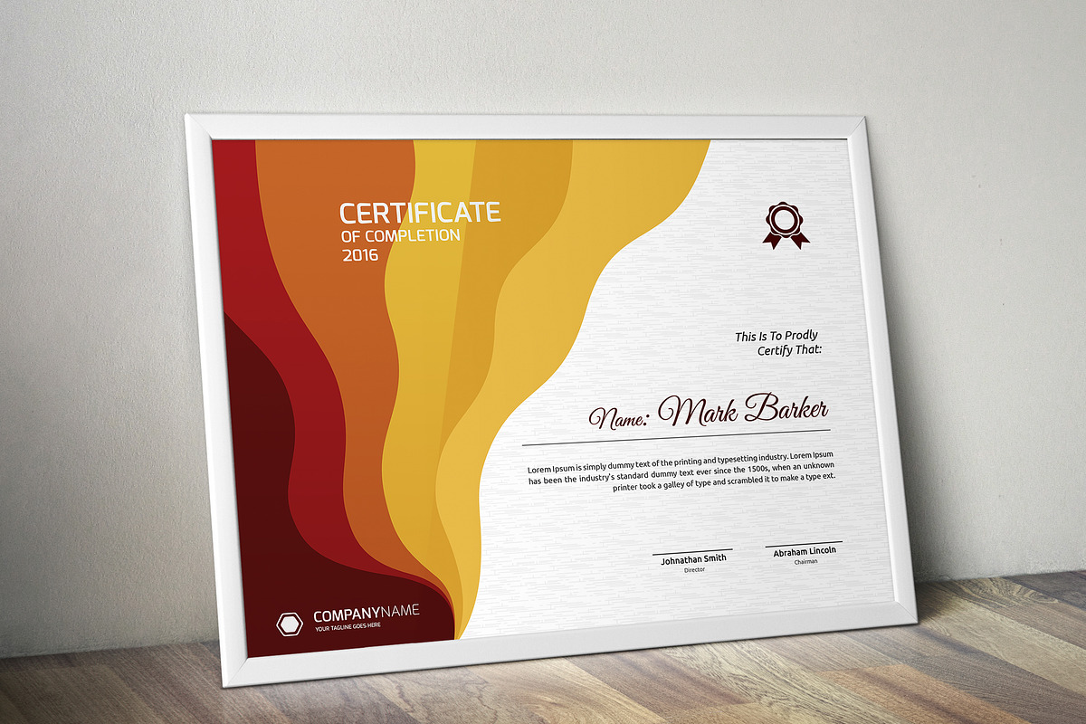 Certificate Word | PSD | AI, a Stationery Template by Curve Design (Photo 6 of 6)