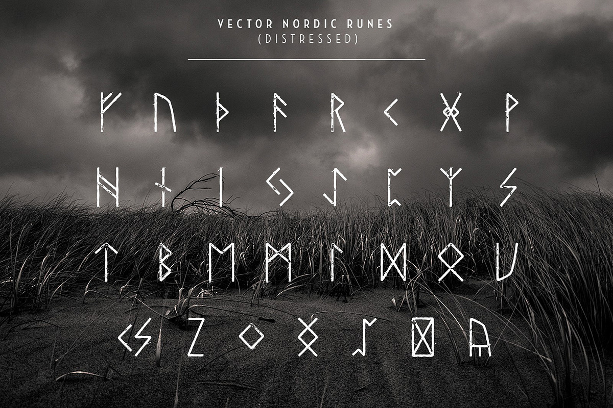 Viking Nordic Runes Font, a Font by Medialoot