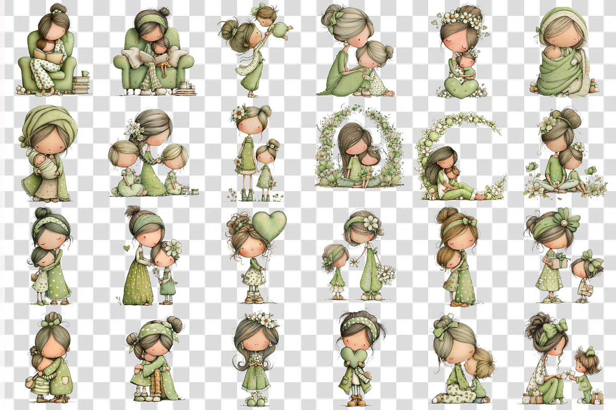Whimsical Mother’s Day Clipart Bundl, an Illustration by DreamCafeArt (Photo 5 of 7)