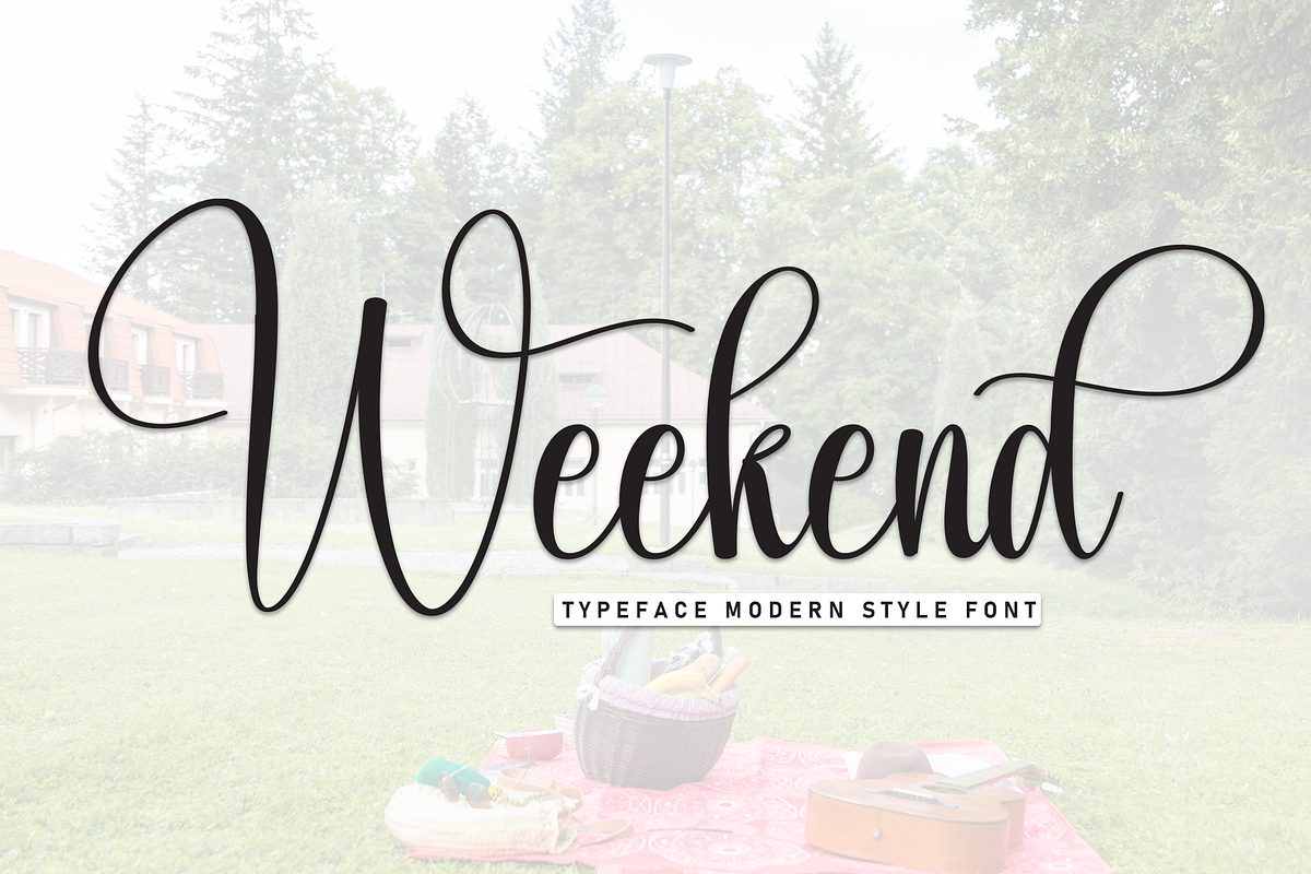 Weekend | Script Font, a Handwritten Font by Scratchones (Photo 1 of 9)