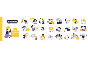 Office workflow organization, a Person Illustration by Stock-Smart-Start
