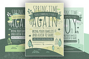 6 Spring Flyers Vector Print, a Flyer Template by DesignSomething (Thumbnail 3 of 5)