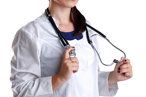 Woman doctor stock photo containing medicine and human medicine, a Health & Medical Photo by Elena Vagengeim