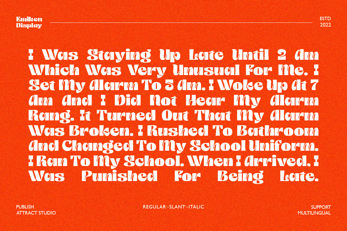 Emiken Display, a Serif Font by Attract Studio (Photo 14 of 17)