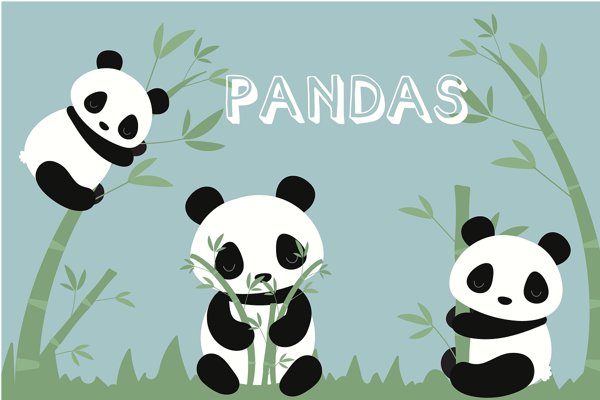 PANDAS, an Animal Illustration by Poppymoondesign (Photo 1 of 2)