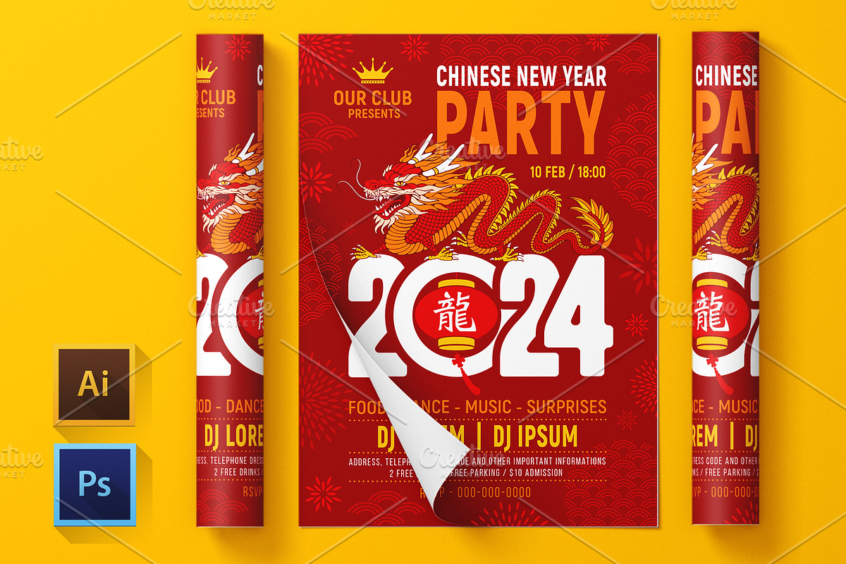 Chinese New Year Poster / Flyer, a Poster Template by Vector beauty (Photo 1 of 3)