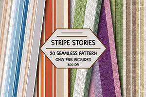 Stripe Stories Seamless Patterns, a Pattern Graphic by Creative Art
