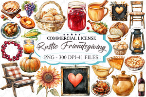 Rustic Friendsgiving Thanksgiving, an Illustration by designcity5