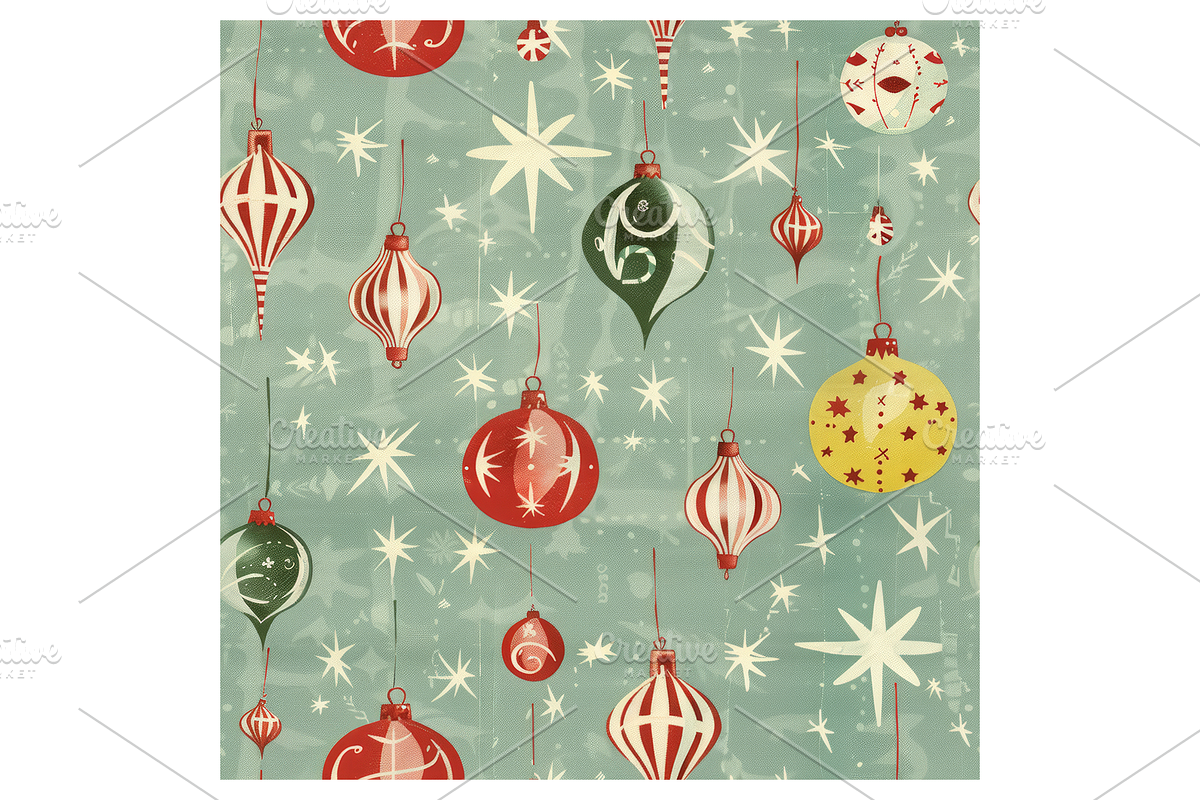 Vintage Holiday Digital Paper, a Pattern Graphic by Chromolume Studio (Photo 6 of 28)