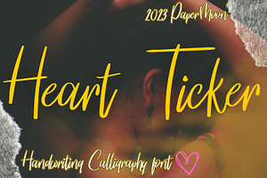 Heart Ticker Calligraphy Font