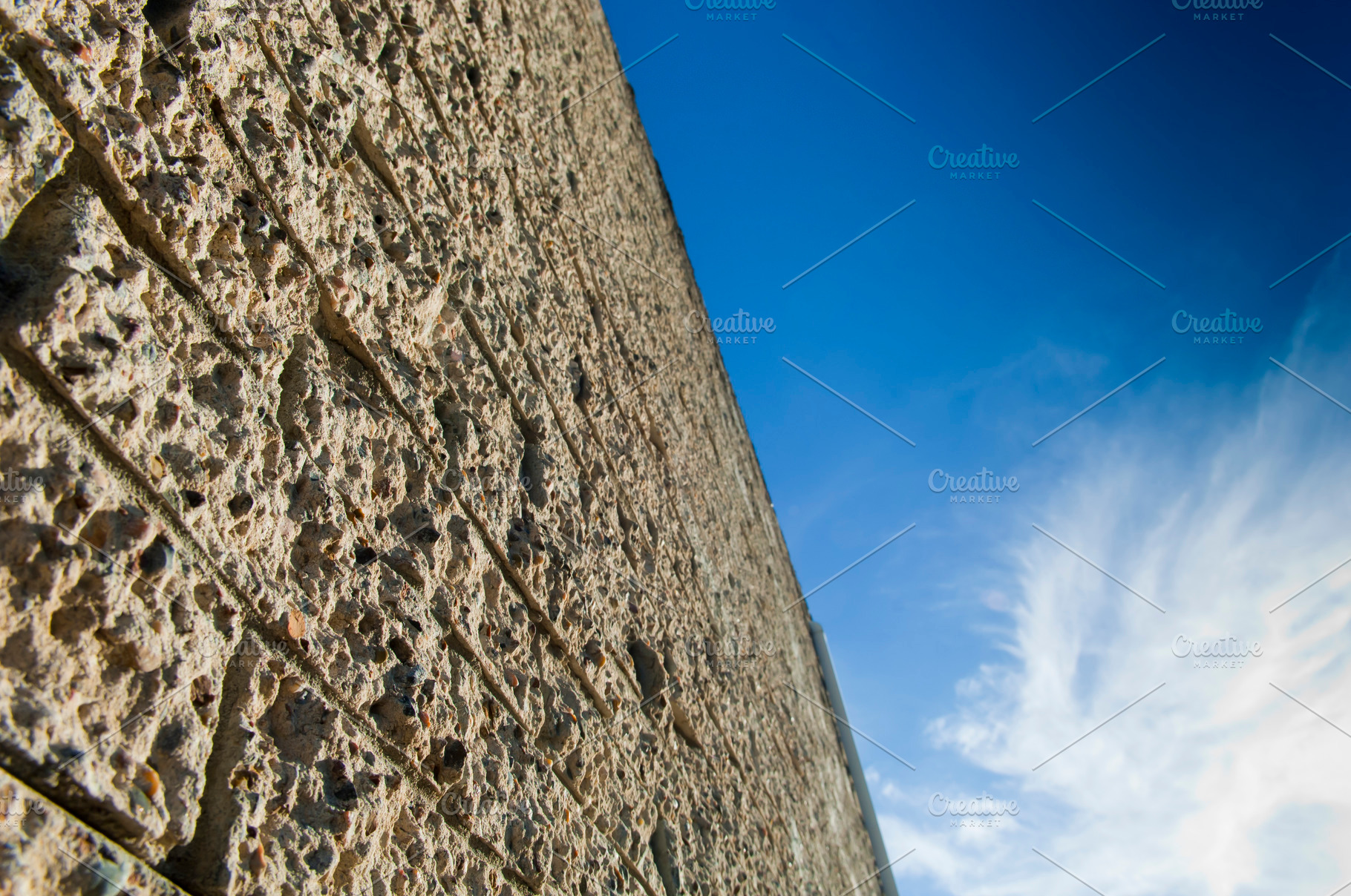 Rough Wall And Sky, an Abstract Photo by THP Creative