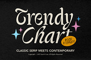 Trendy Chart - Unique Serif, a Serif Font by Sarid Ezra (Thumbnail 1 of 9)