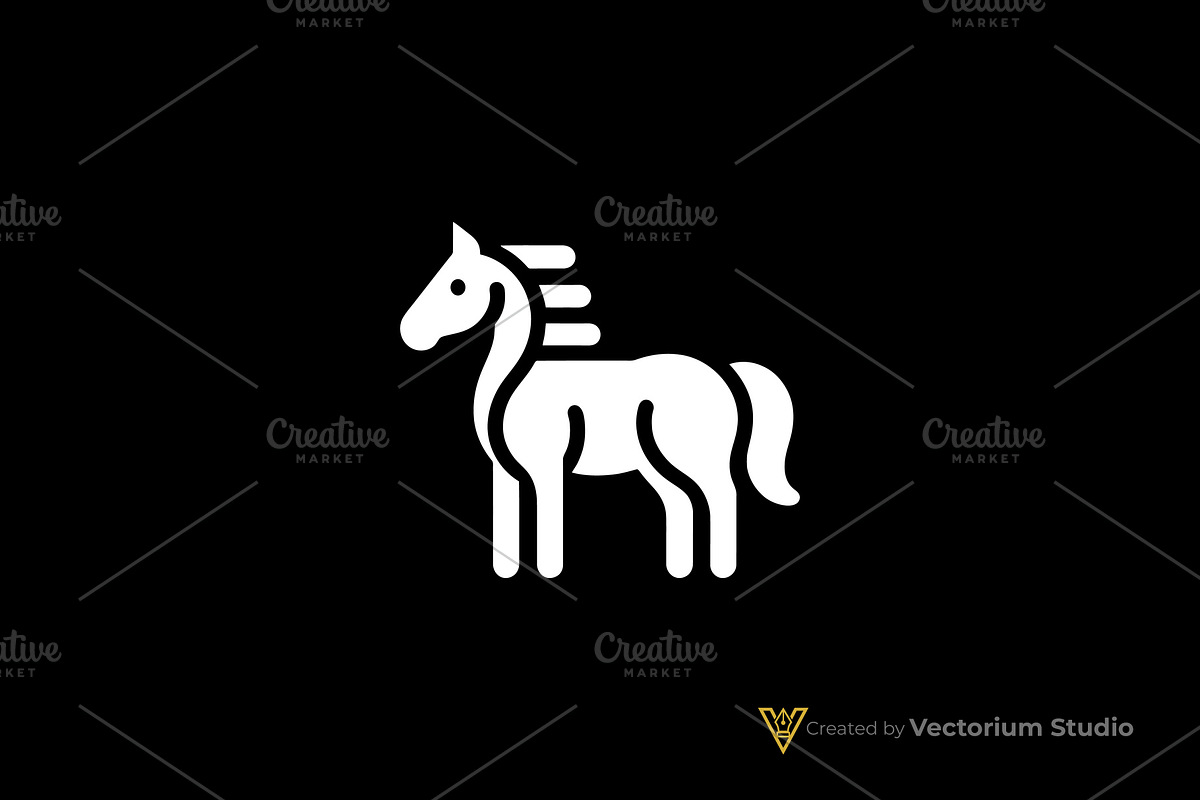 Modern Geometric Horse Logo, a Branding & Logo Template by Vectorium Studio (Photo 2 of 3)