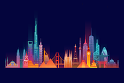 World skyline, a Work Illustration by GlebTagirov (Thumbnail 2 of 3)