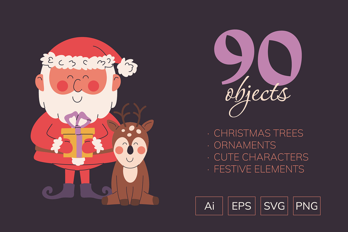 Christmas Collection | 90 elements, a Seasonal Illustration by IuliiaSavko (Photo 2 of 10)