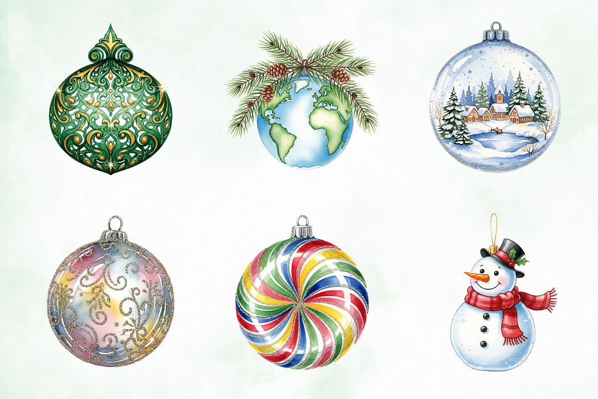 Christmas Ornament PNG Clipart, an Illustration by Creative Art (Photo 6 of 9)