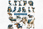 Teal Whimsy Borough Quirky Cliparts, a Person Illustration by ThatsDesignArt (Thumbnail 8 of 10)