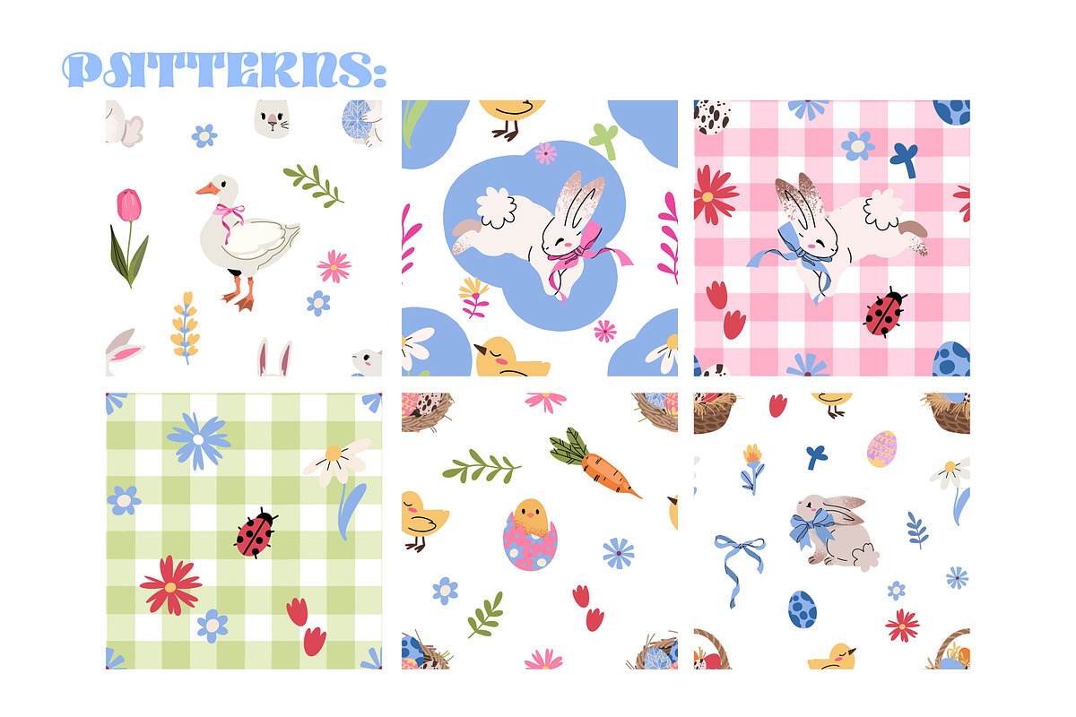 Hand drawn EASTER Stickers, a Seasonal Illustration by UnaAnya (Photo 5 of 7)