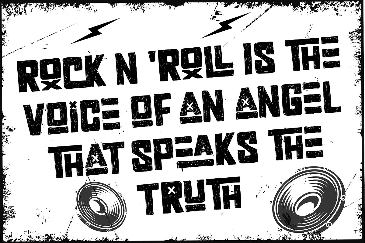 Rocker Squad, a Sans Serif Font by Letterara (Photo 5 of 6)