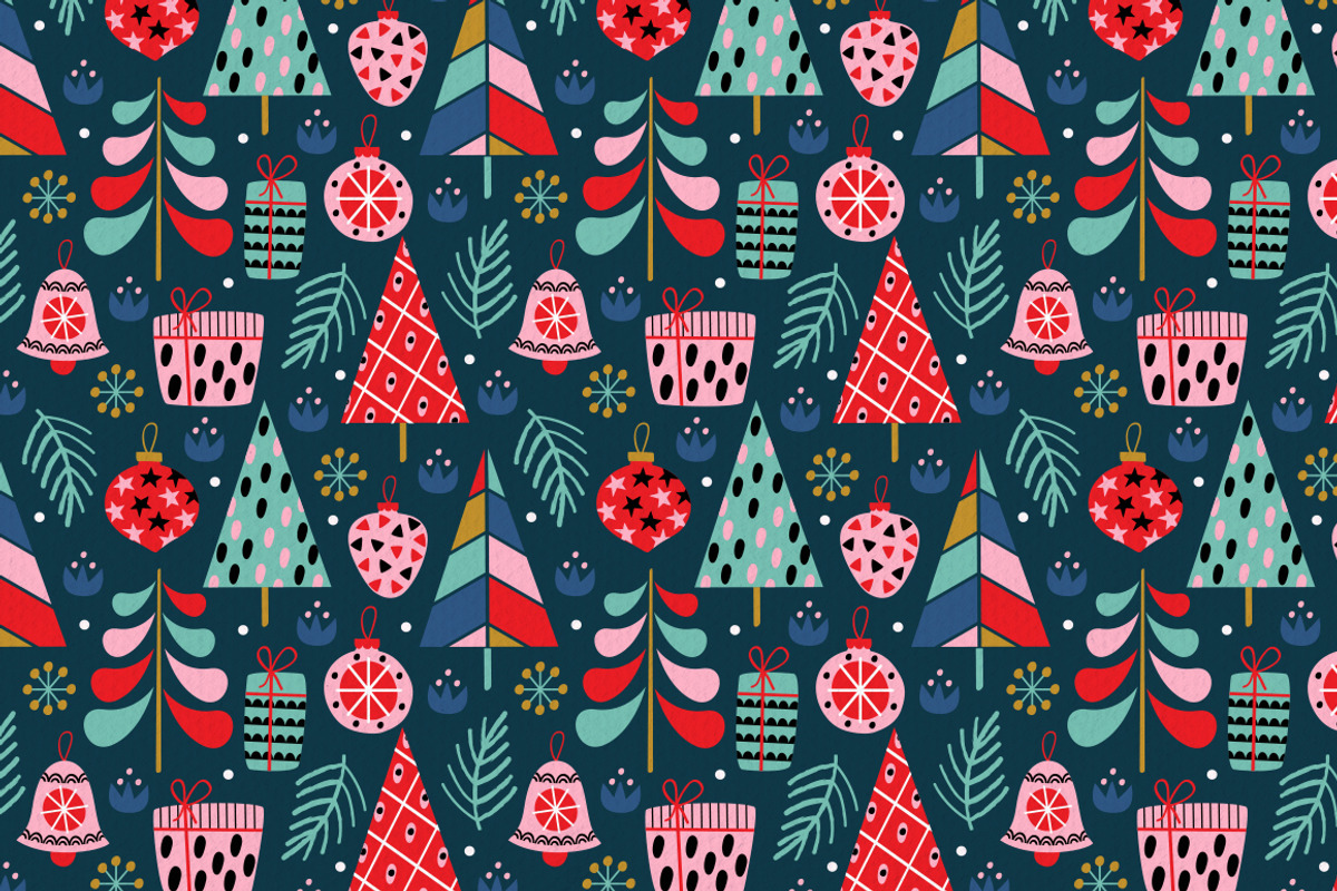 Christmas decorations pattern set, a Pattern Graphic by NataKa (Photo 5 of 15)