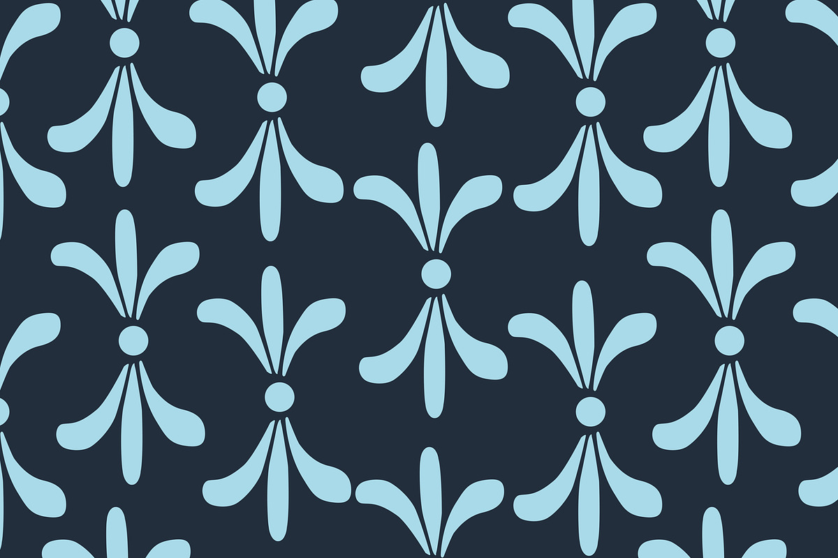 Blue Organic Petals Seamless Repeat, a Pattern Graphic by Sharon Schwalbe (Photo 4 of 4)