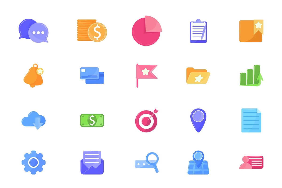 Glassmorphism Icon Set, a Finance Illustration by studiogstock (Photo 1 of 3)