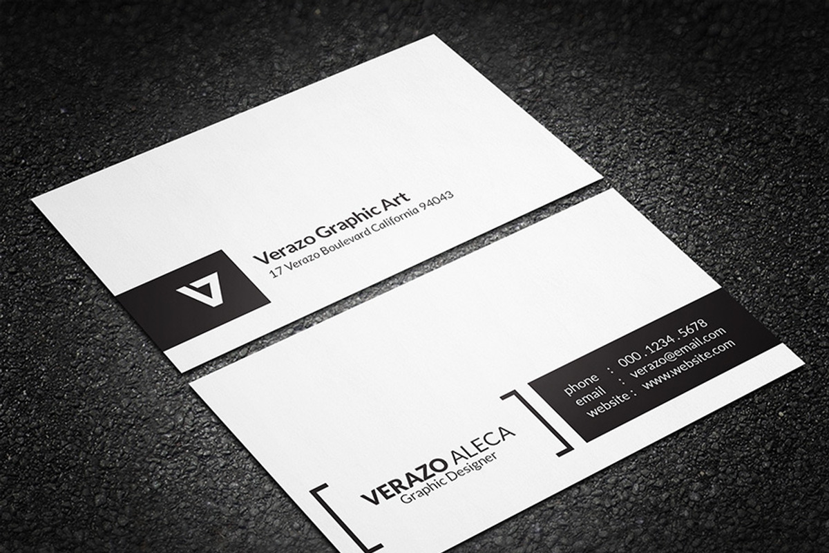 Simple Minimal Business Card, a Business Card Template by Verazo (Photo 1 of 3)