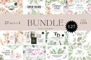 Floral bundle | Watercolor SALE