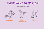 23 Funny pigeons vector illustration, an Animal Illustration by Yanakicc (Thumbnail 3 of 9)