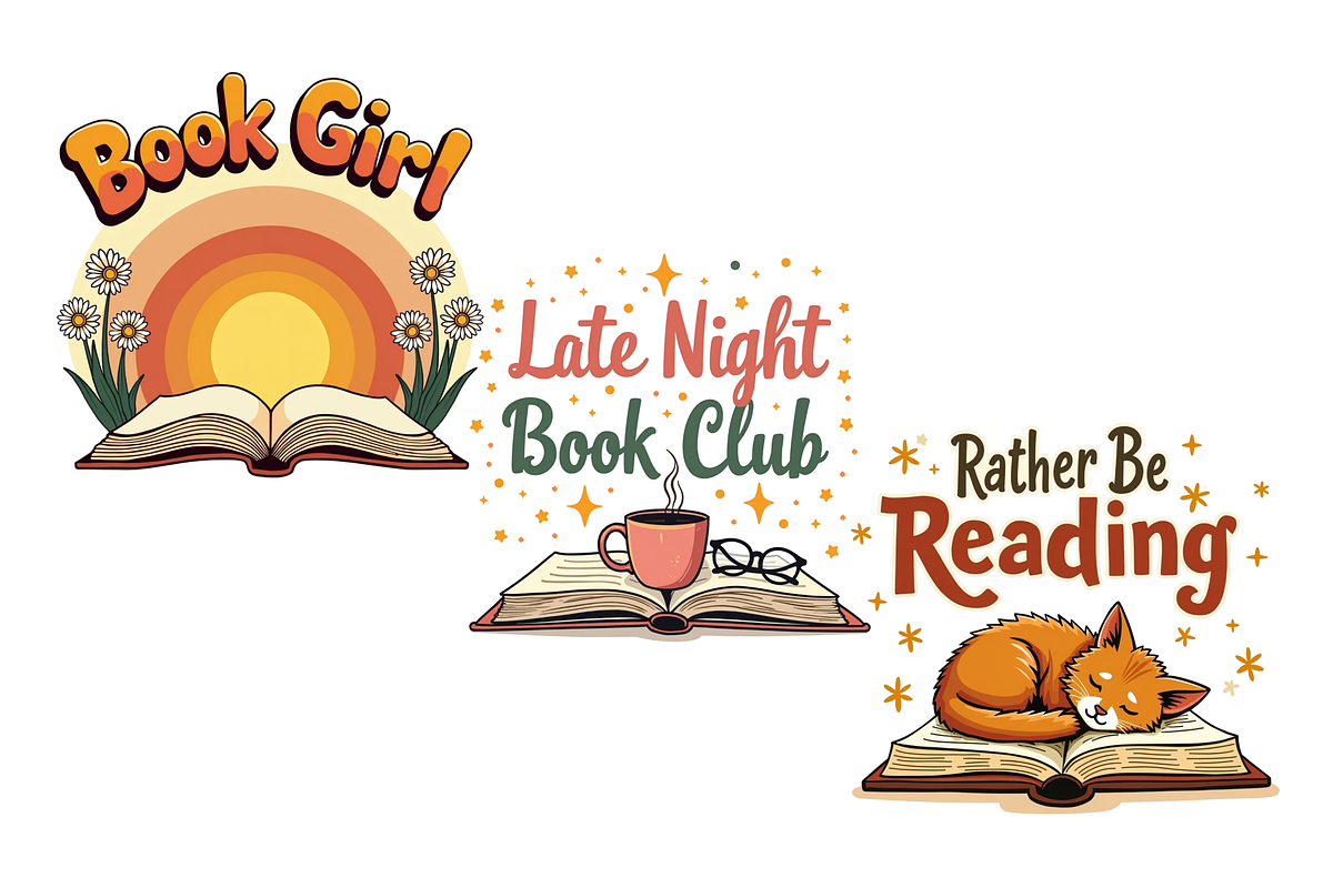 Summer Bookish Hand-Drawn PNG Bundle, a Seasonal Illustration by FloridPrintables (Photo 2 of 11)