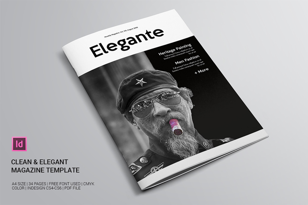 Clean & Elegant Magazine Template, a Magazine Template by Bookrak Graphic Design (Photo 1 of 9)