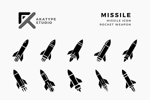 Missile Icon Vector, an Icon by Akatype Studio